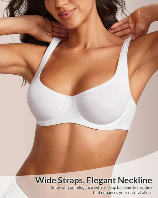 ✨👙 Underwire Support Seamless Balconette Bra – Comfort & Confidence All Day
