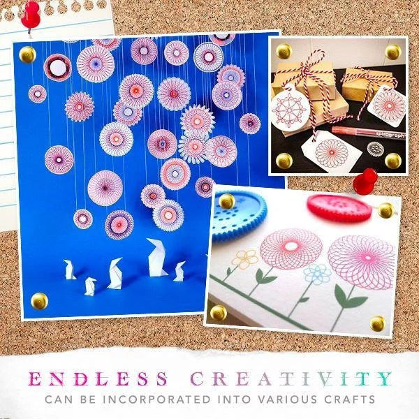 Spiral Art Clear Gear Geometric Ruler (22PCS)