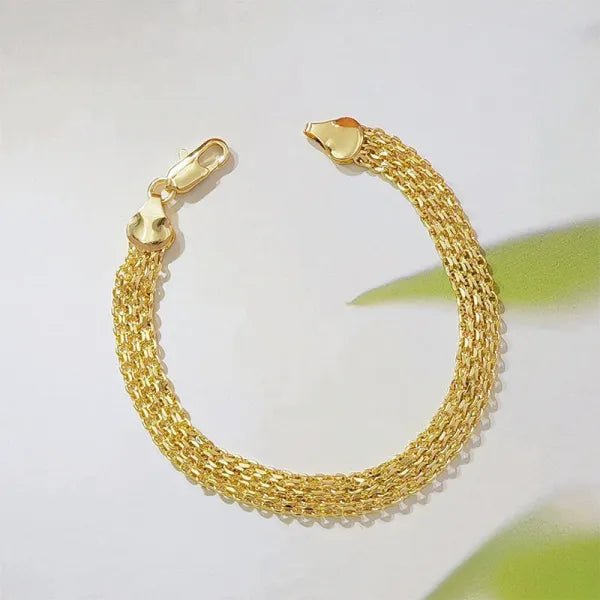 π’π’50% OFF !! β°14K Gold-Plated Wide Woven Mesh Bracelet