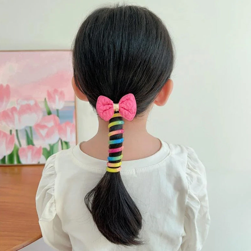 Colorful Telephone Wire Hair Bands For Kids