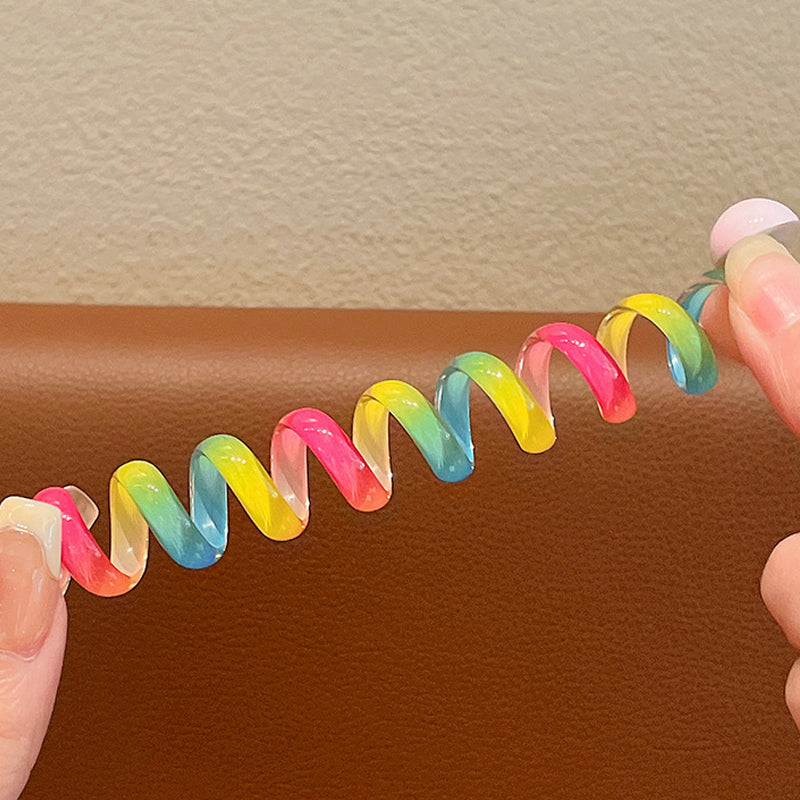 Colorful Telephone Wire Hair Bands For Kids