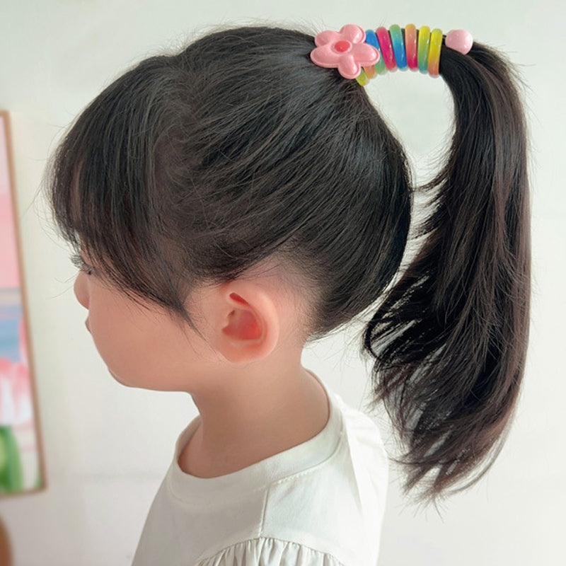 Colorful Telephone Wire Hair Bands For Kids
