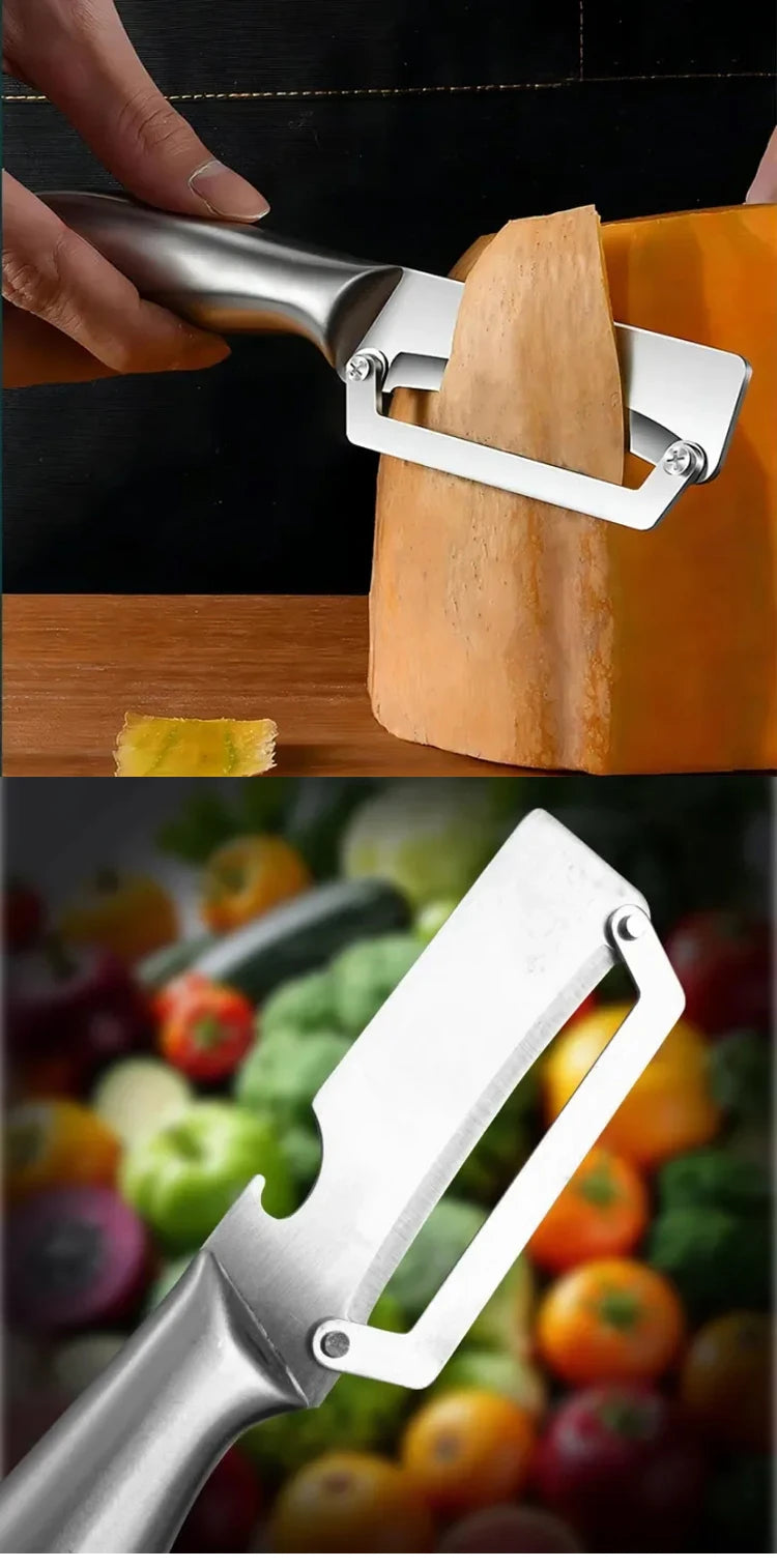 Multifunctional Stainless Steel Vegetable Peeler and Bottle Opener