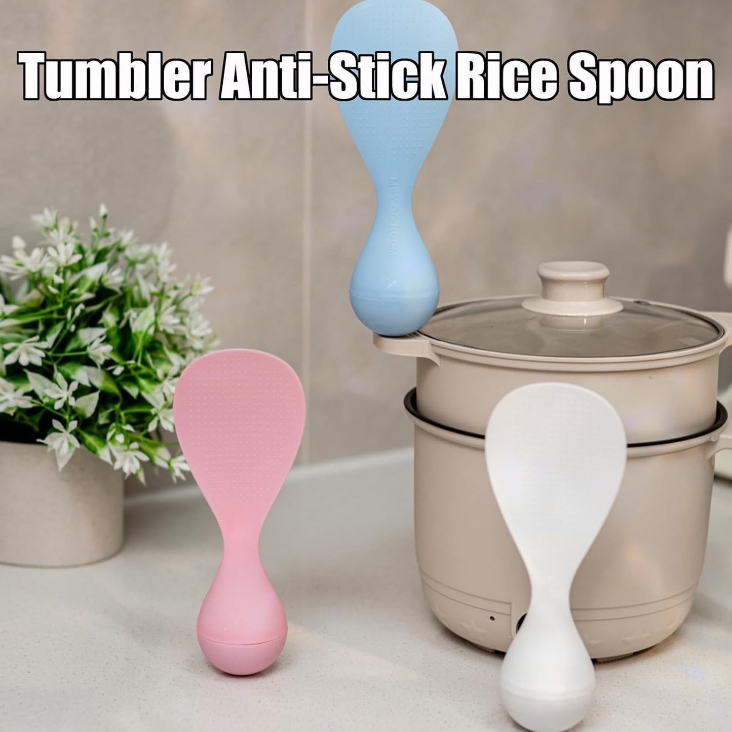 Creative tumbler🍴non-stick rice spoon🥄