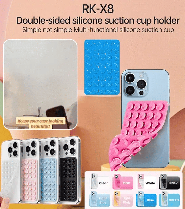 🔥 40 Silicone Phone Suction Cup Stickers 📱 | 1+1 FREE Offer 🎁 | Strong Grip Reusable Phone Holder Pads ✨