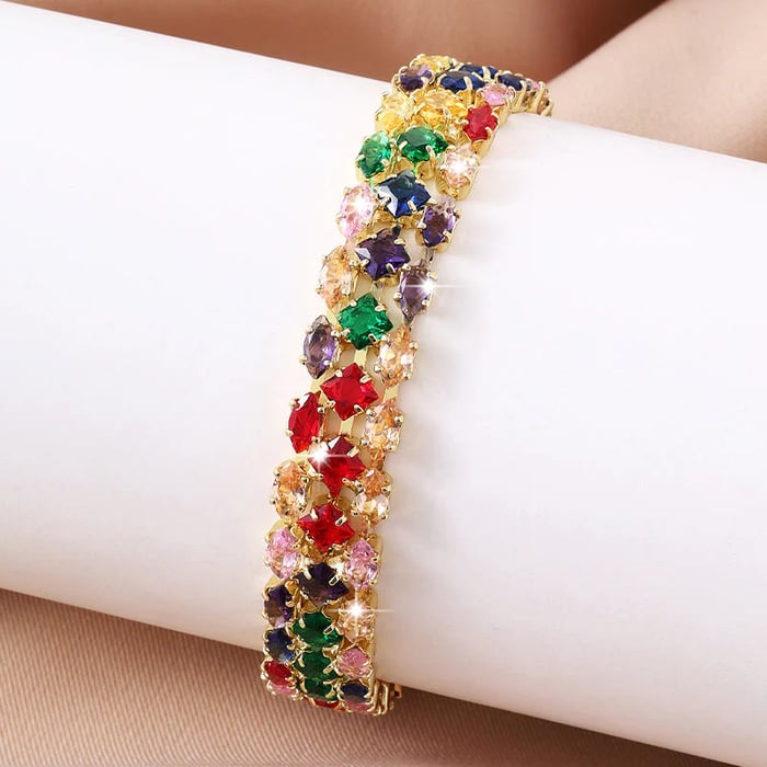 ✨ Women's Elegant Multicolor Tennis Bracelet 💎 | Sparkling Fashion Jewelry