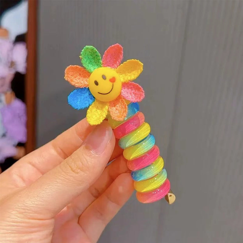 Colorful Telephone Wire Hair Bands For Kids