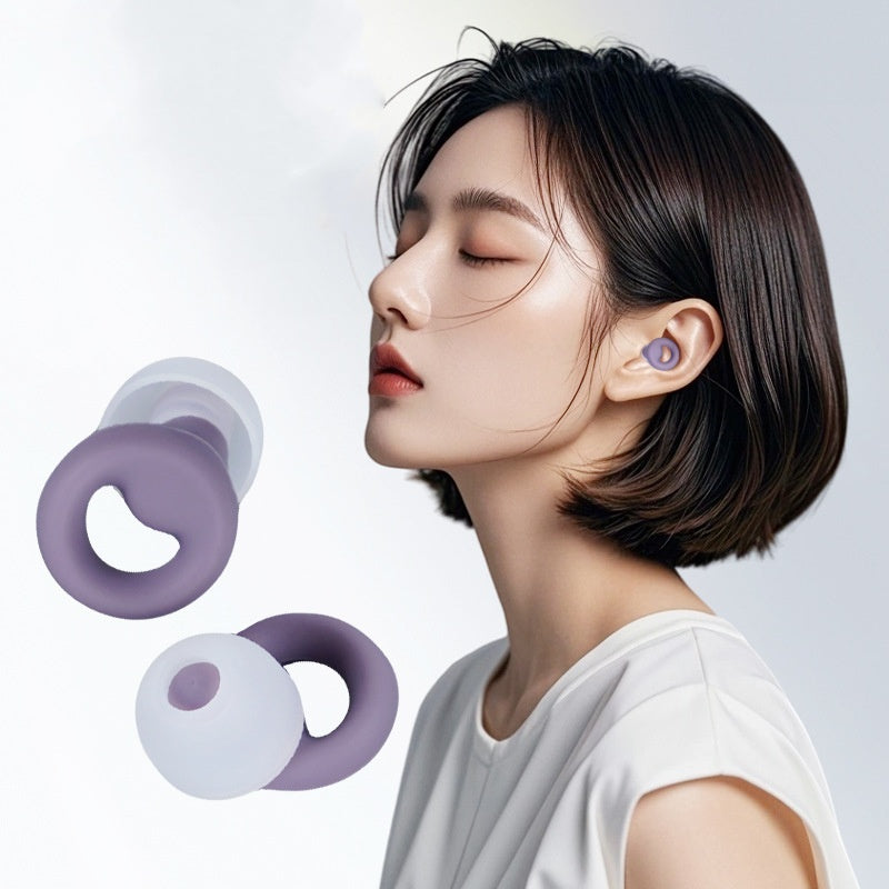 Anti-Snoring Sleep Earplugs(1 pair of main body + large, medium and small ear caps)
