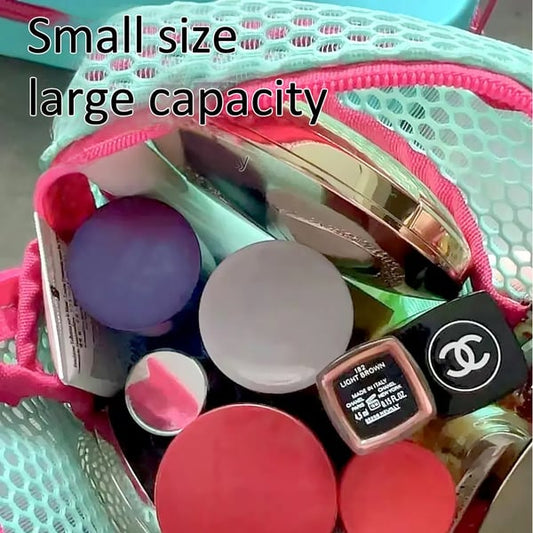 Portable Mesh Storage Makeup Case