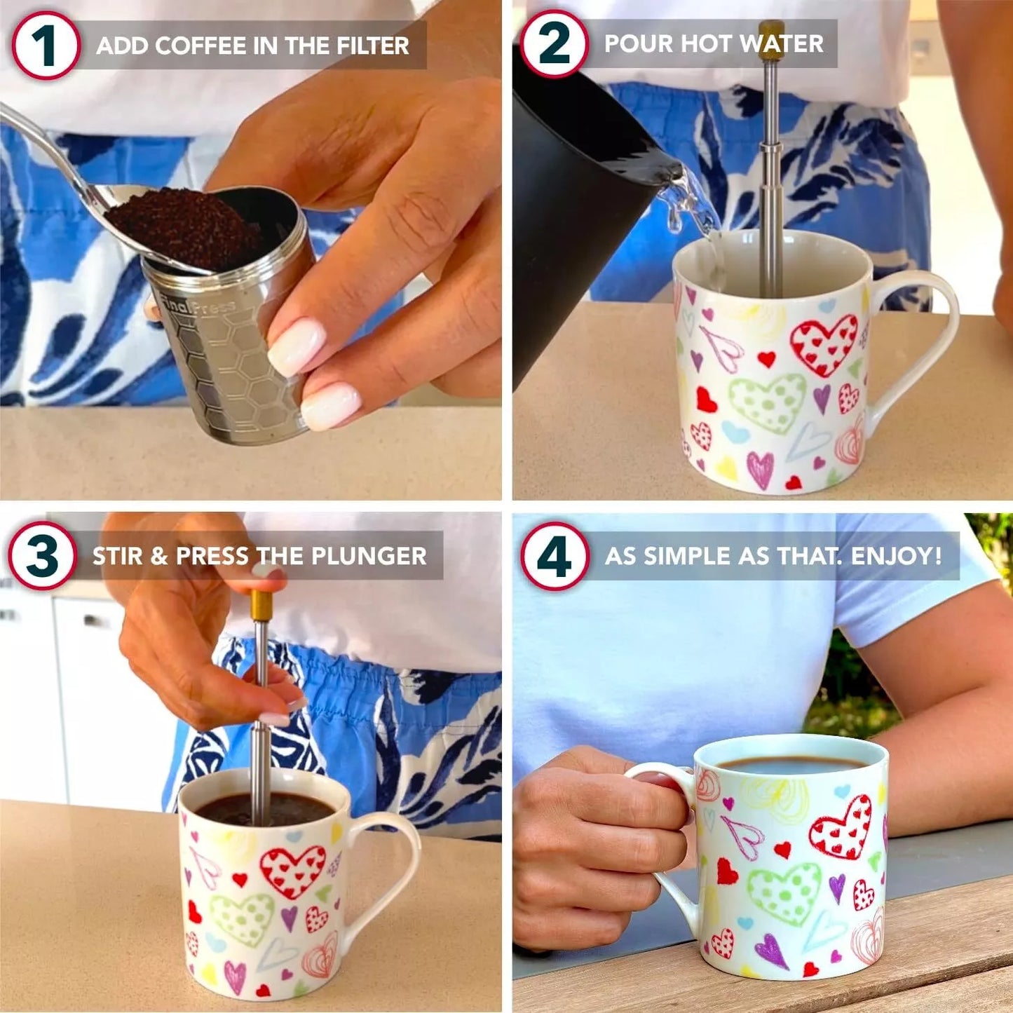 Press Coffee Filter: A new way to brew perfect coffee & tea