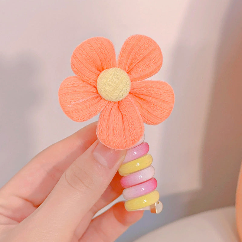 Colorful Telephone Wire Hair Bands For Kids