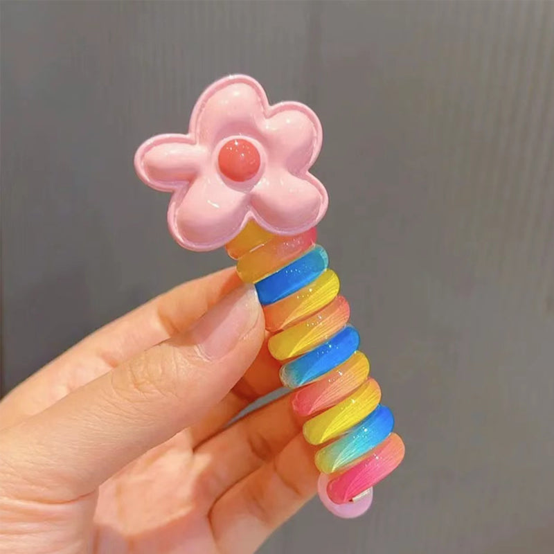 Colorful Telephone Wire Hair Bands For Kids