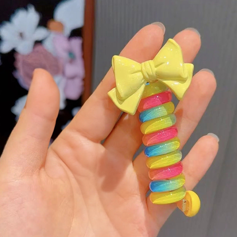 Colorful Telephone Wire Hair Bands For Kids