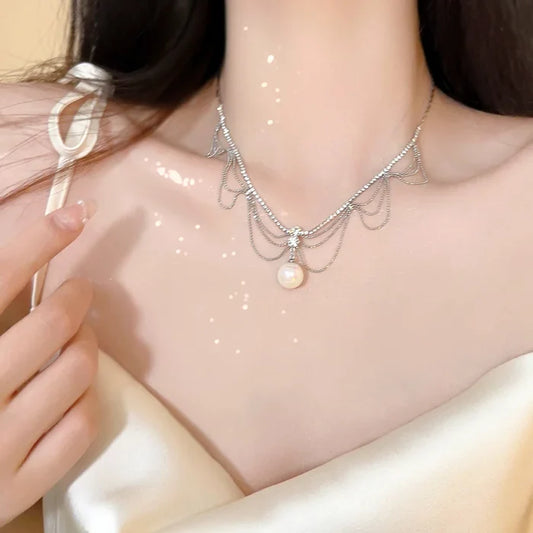 🎁 French lace design pearl necklace(50% OFF)