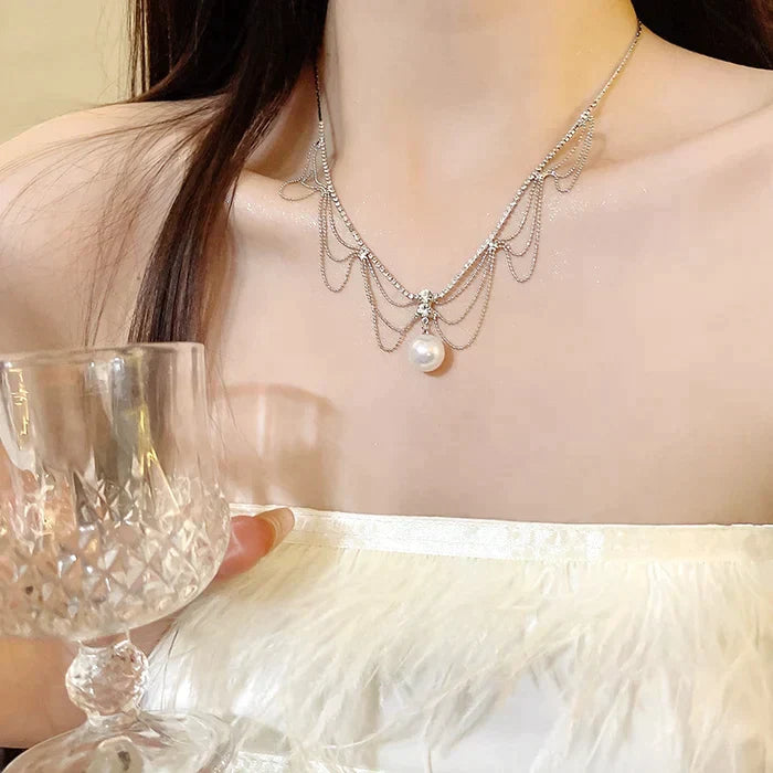 🎁 French lace design pearl necklace(50% OFF)