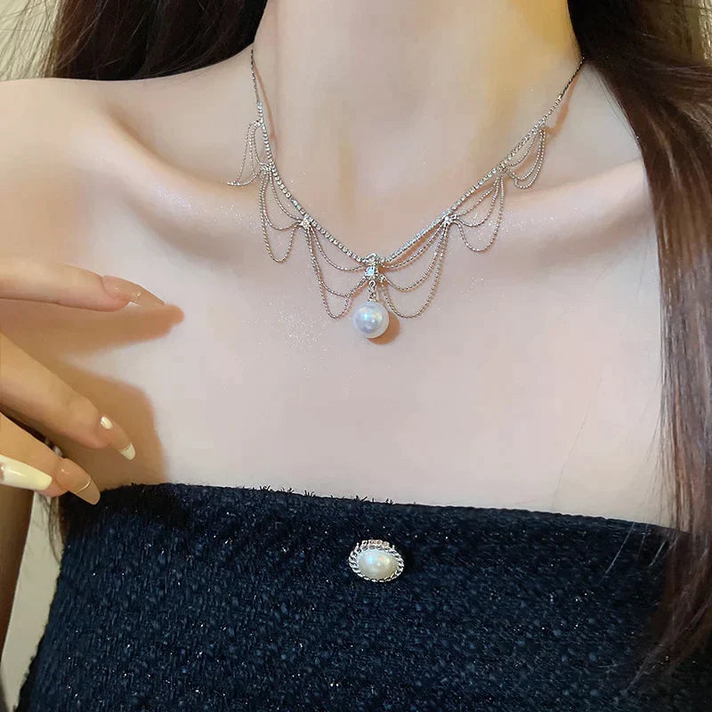 🎁 French lace design pearl necklace(50% OFF)