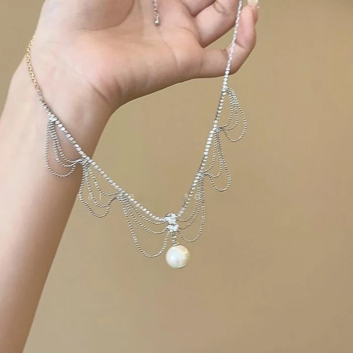 🎁 French lace design pearl necklace(50% OFF)