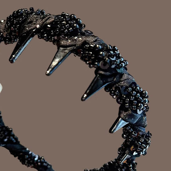 ✨Black Hairband with Pearls for Everyday Use