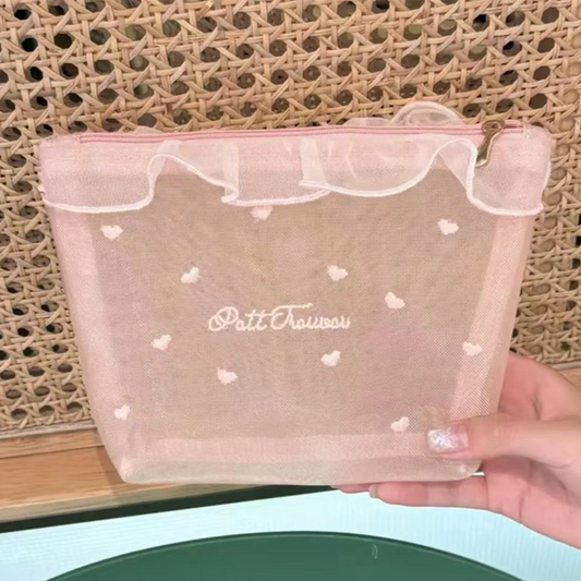 🔥Portable Sheer Mesh Makeup Bag