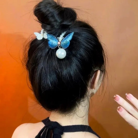 Premium Embroidered Hair Bun Claw Clip