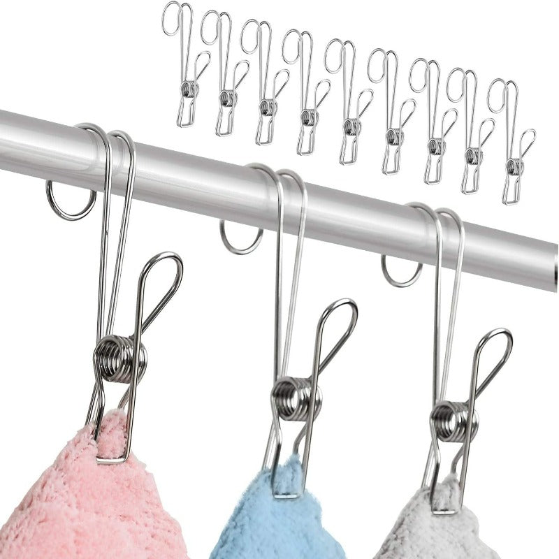304 Stainless Steel Metal Long Tail Clip (2PCS)