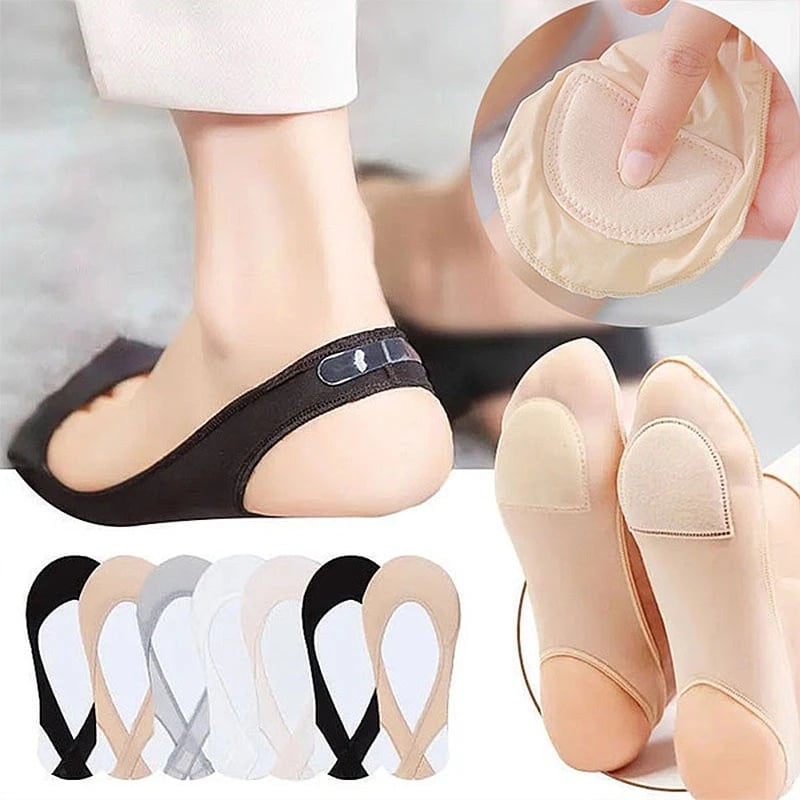 Exclusive Offer ✨ Three Pairs 🔥 Anti-Slip Invisible Socks - Cushioned Sole & Stays in place