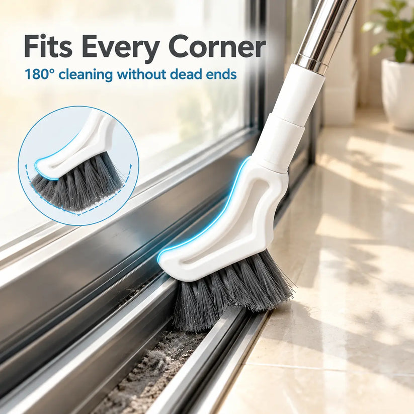🔥LAST DAY SALE 50% OFF-💯Adjustable Length Stainless Steel Telescopic Long Handle Crevice Cleaning Brush 🧹