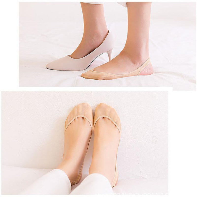 Exclusive Offer ✨ Three Pairs 🔥 Anti-Slip Invisible Socks - Cushioned Sole & Stays in place