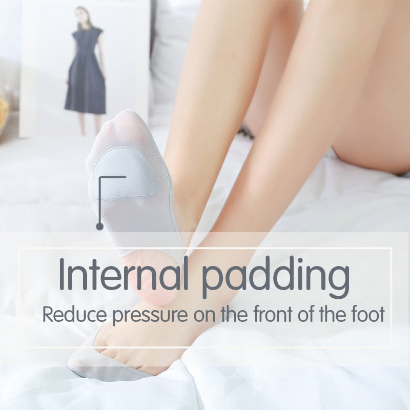 Exclusive Offer ✨ Three Pairs 🔥 Anti-Slip Invisible Socks - Cushioned Sole & Stays in place