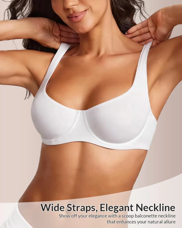 ✨👙 Underwire Support Seamless Balconette Bra – Comfort & Confidence All Day