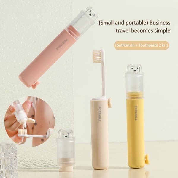 Portable toothbrush set