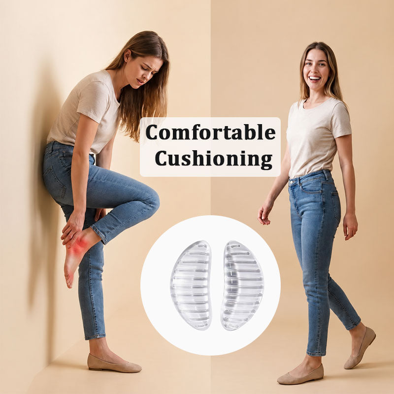 👣 Clear Silicone Arch Support Pads | Soft Gel Arch Cushions for Comfortable Walking ✨