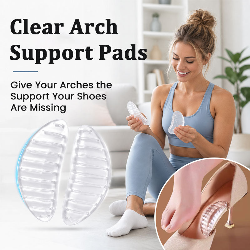 👣 Clear Silicone Arch Support Pads | Soft Gel Arch Cushions for Comfortable Walking ✨