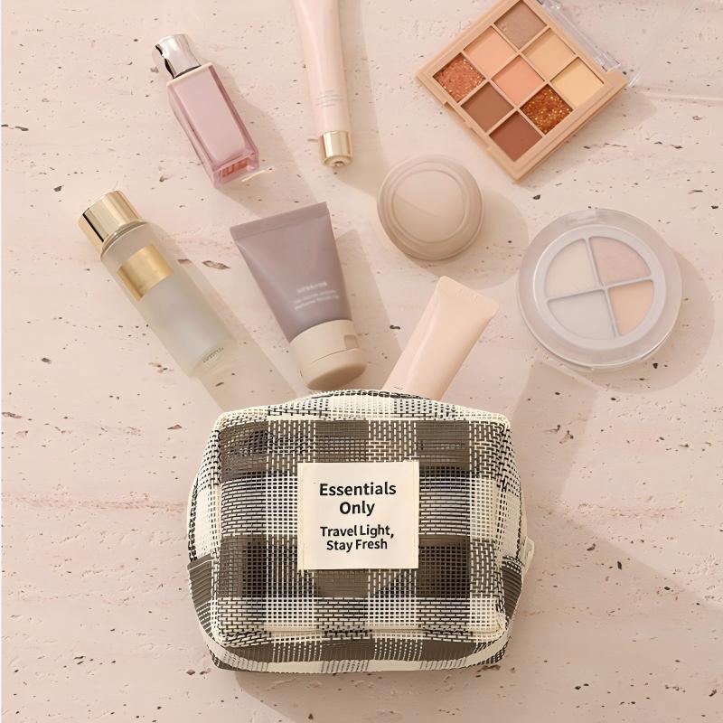 ✨ Compact Mesh Cosmetic Bag – Your Perfect Travel Beauty Organizer! 💄✈️