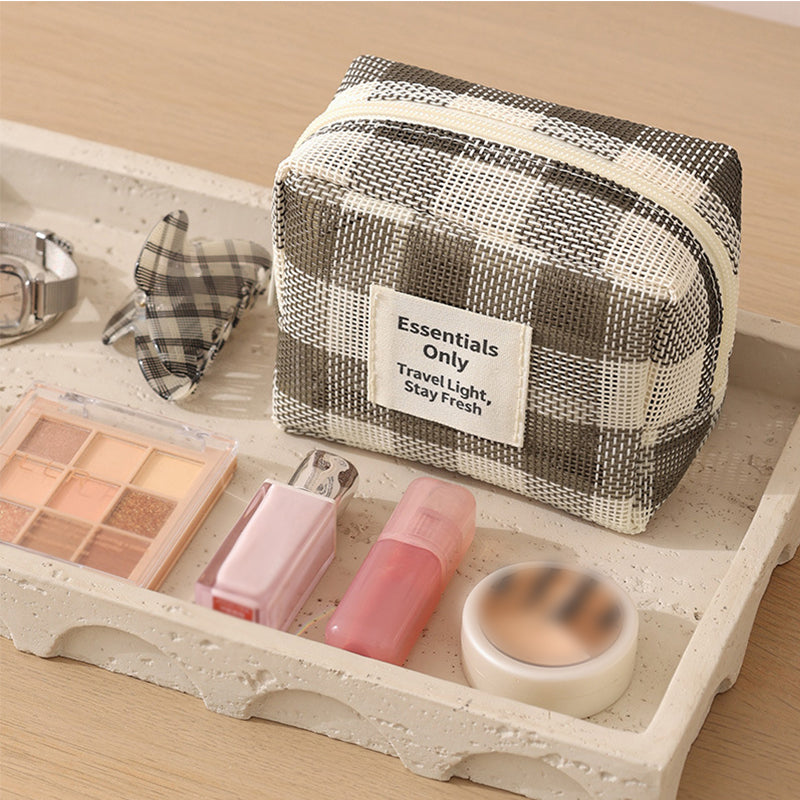 ✨ Compact Mesh Cosmetic Bag – Your Perfect Travel Beauty Organizer! 💄✈️