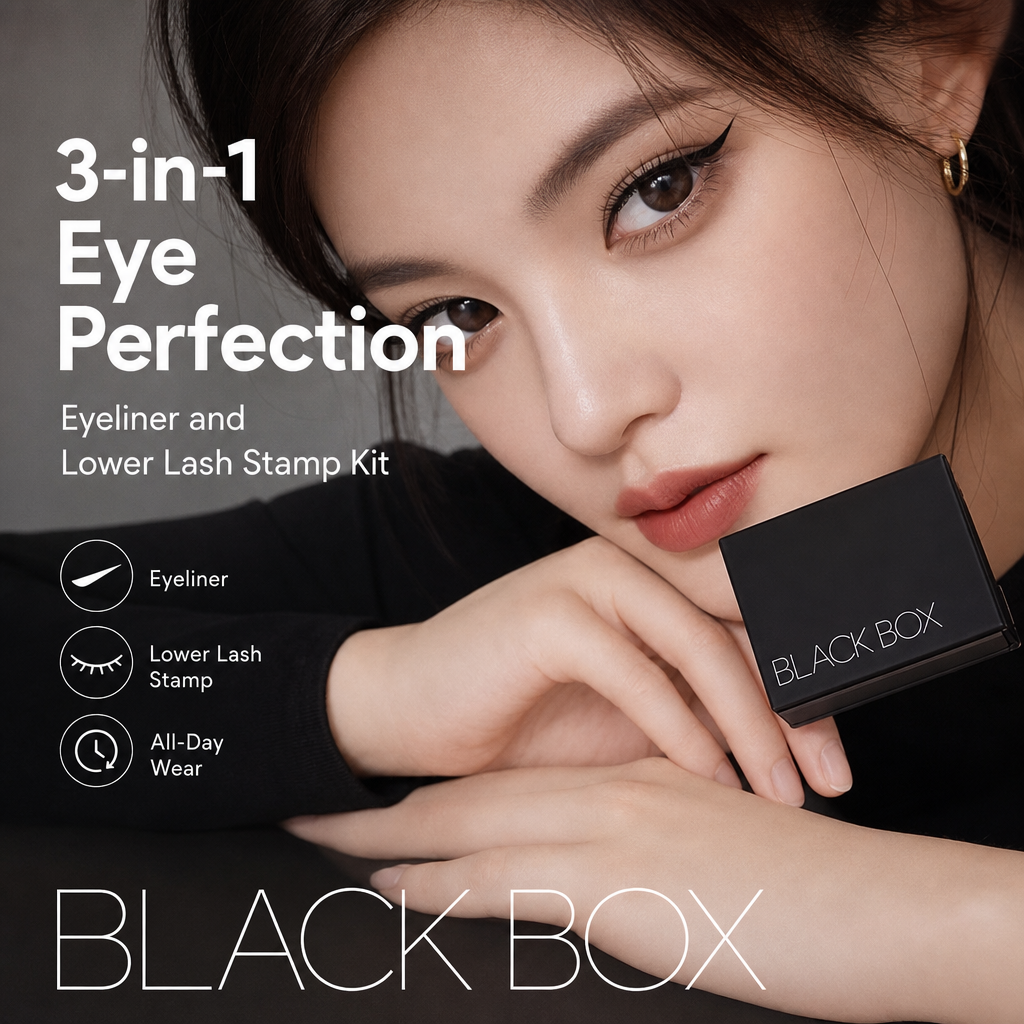 🔥 3-in-1 Eyeliner Lower Lash Stamp Kit ✨ Easy Glam in Seconds 💕