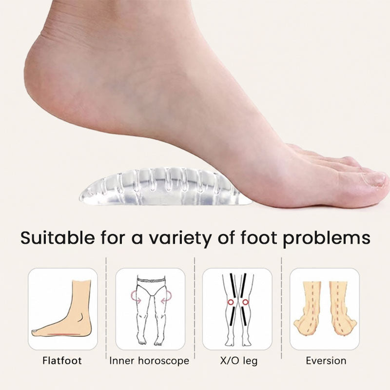 👣 Clear Silicone Arch Support Pads | Soft Gel Arch Cushions for Comfortable Walking ✨