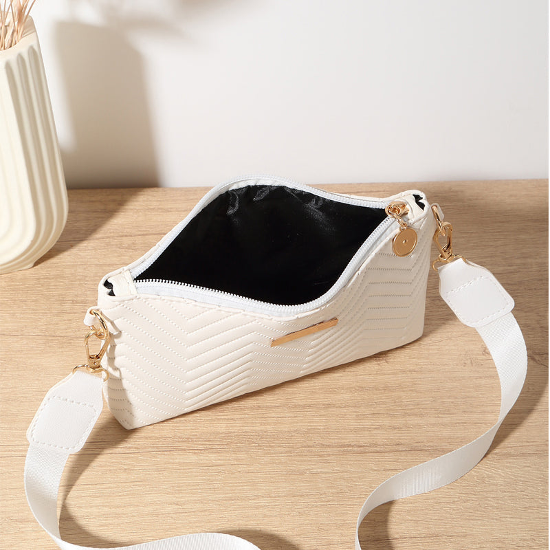 👜 50% OFF NOW! 🌊 Women Wave Embossed Crossbody Bag Set – Wide strap, commuter-friendly & matching pouch – Stylish & practical for daily use ✨