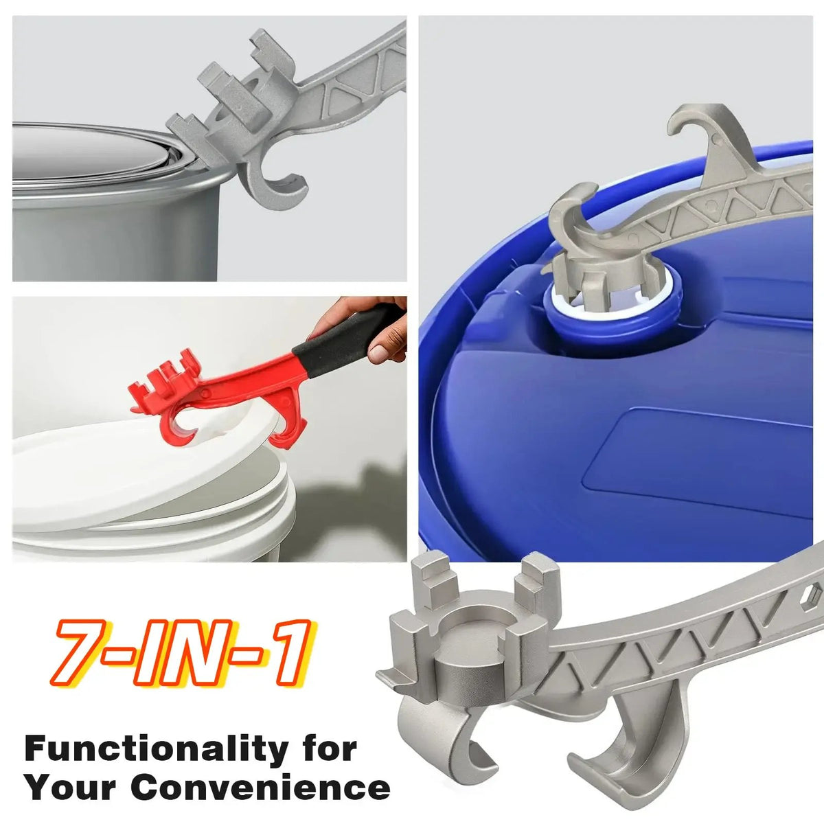 🔥 7-in-1 Aluminum Bung Wrench – Heavy-Duty Drum Opener & Multi-Size Barrel Cap Tool