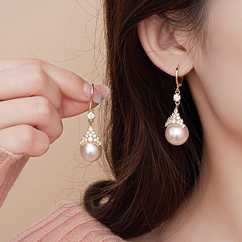 💜 Timeless Vintage Elegance | Cubic Zirconia & Pearl Jewelry Set