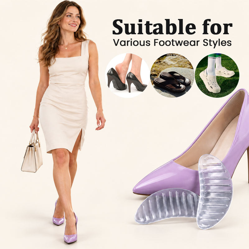 👣 Clear Silicone Arch Support Pads | Soft Gel Arch Cushions for Comfortable Walking ✨