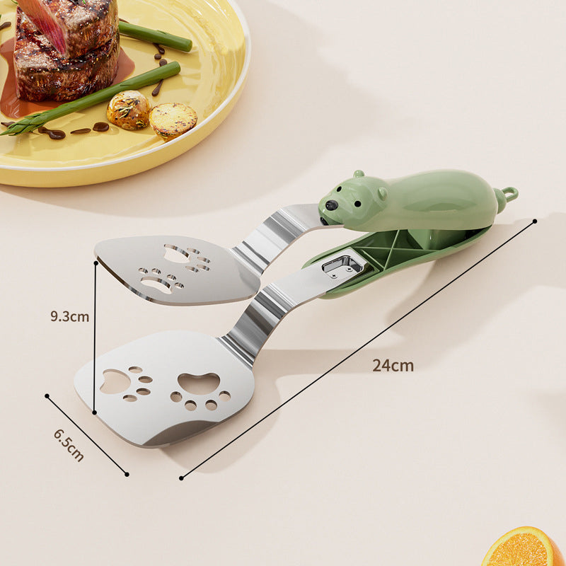 📢📢50% OFF!!! ✨2-in-1 Non-Slip and Durable Spatula Tongs