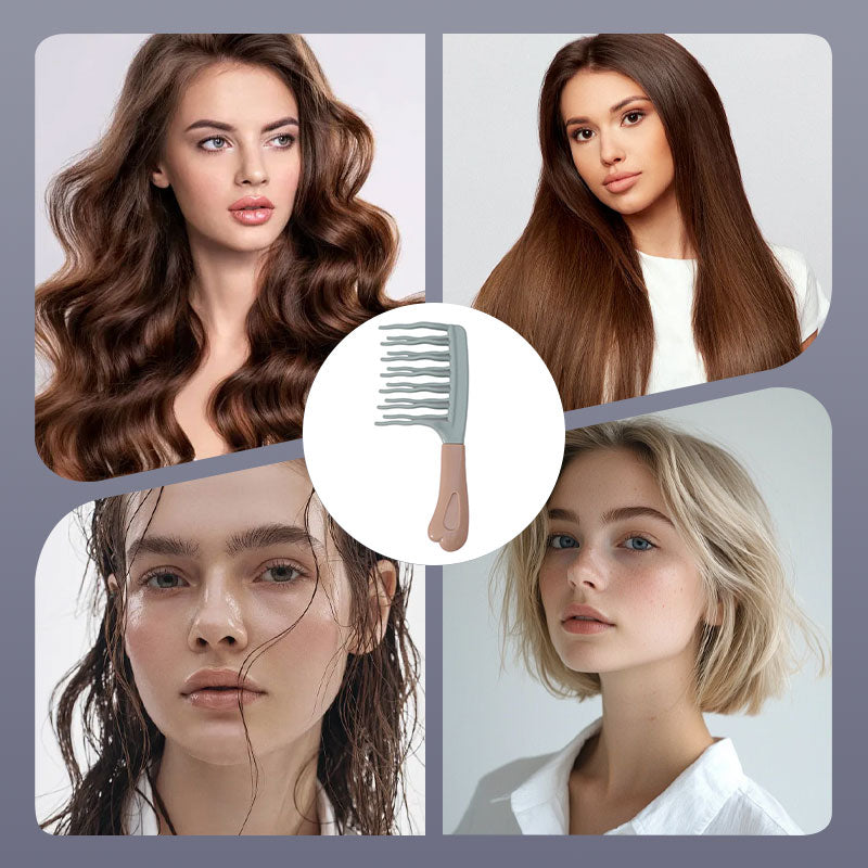 (🔥HOT SALE NOW 50% OFF) Double-Row Detangling Comb for Curly Hair