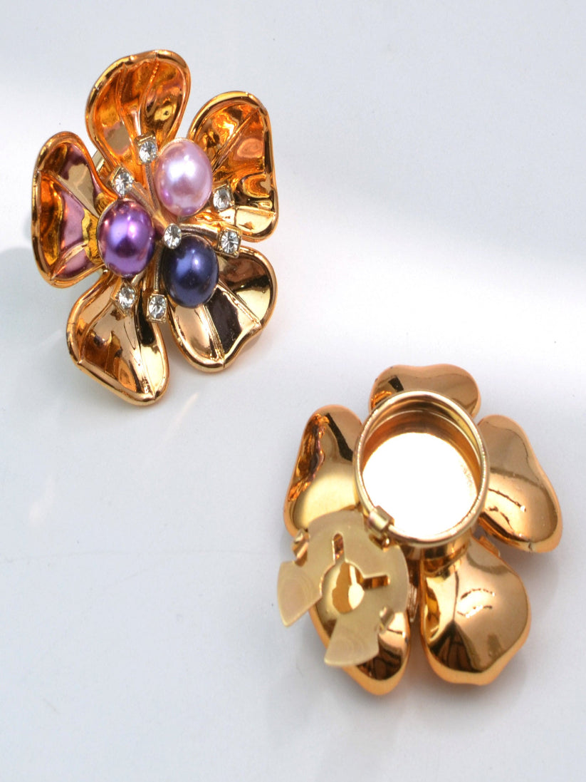 🔥 2K+ Sold Today｜Hot-Selling Rhinestone Flower Cufflinks Clip｜Sparkling & Elegant