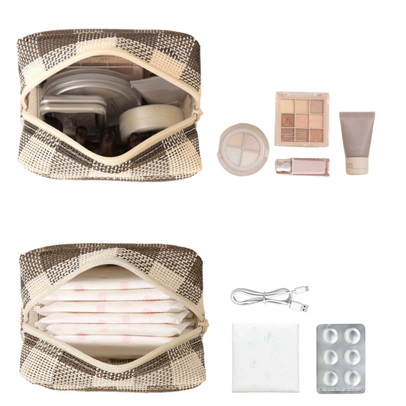 ✨ Compact Mesh Cosmetic Bag – Your Perfect Travel Beauty Organizer! 💄✈️