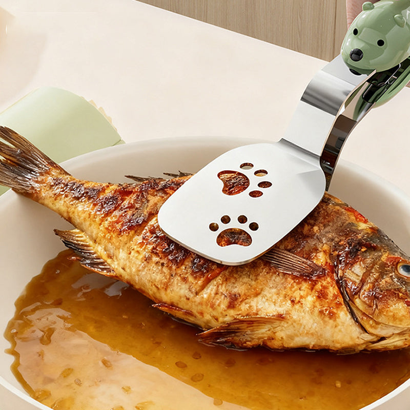 📢📢50% OFF!!! ✨2-in-1 Non-Slip and Durable Spatula Tongs