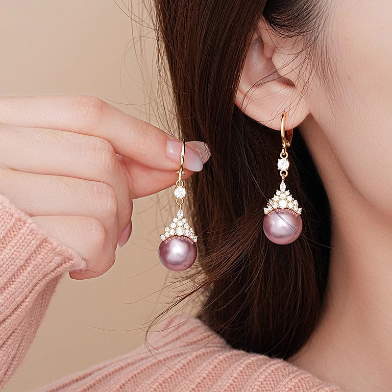 💜 Timeless Vintage Elegance | Cubic Zirconia & Pearl Jewelry Set