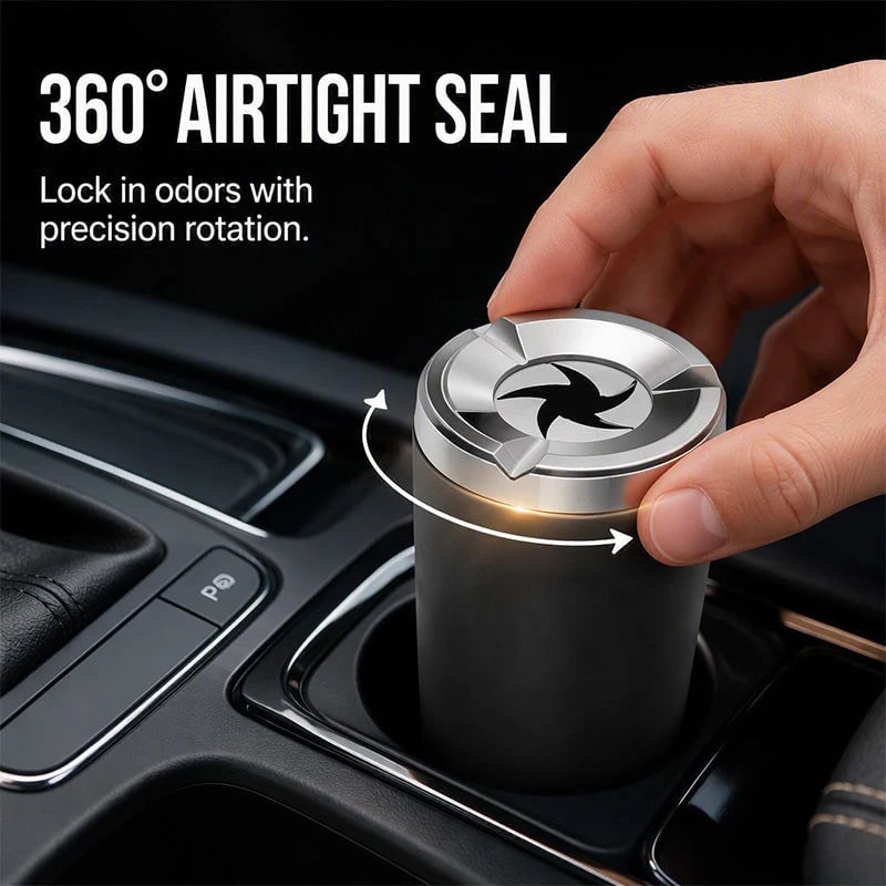 🎉 Hot Sale-Rotating Car Ashtray with Ceramic Inner Liner