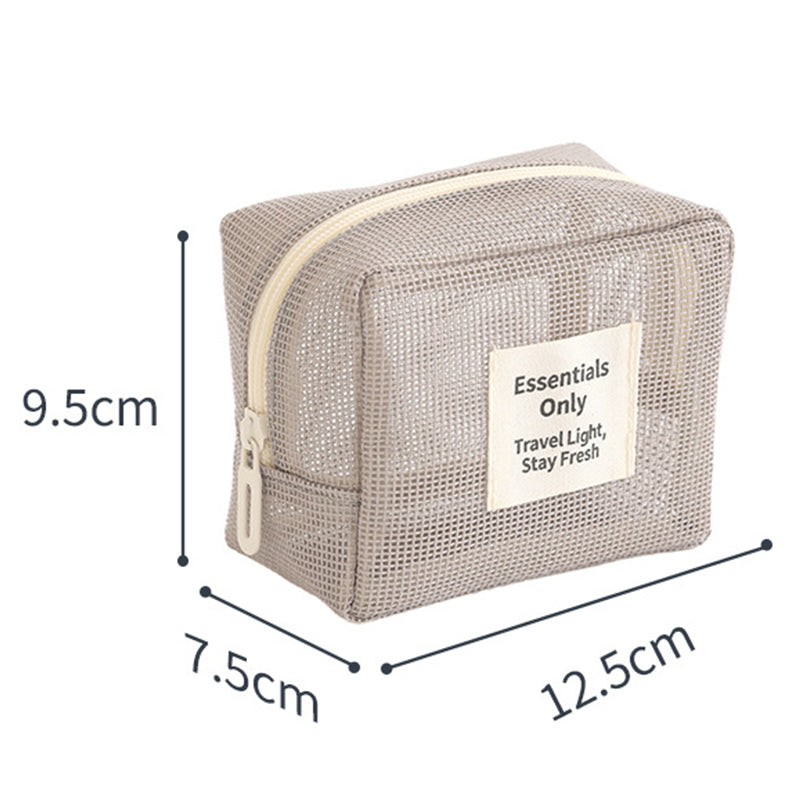 ✨ Compact Mesh Cosmetic Bag – Your Perfect Travel Beauty Organizer! 💄✈️