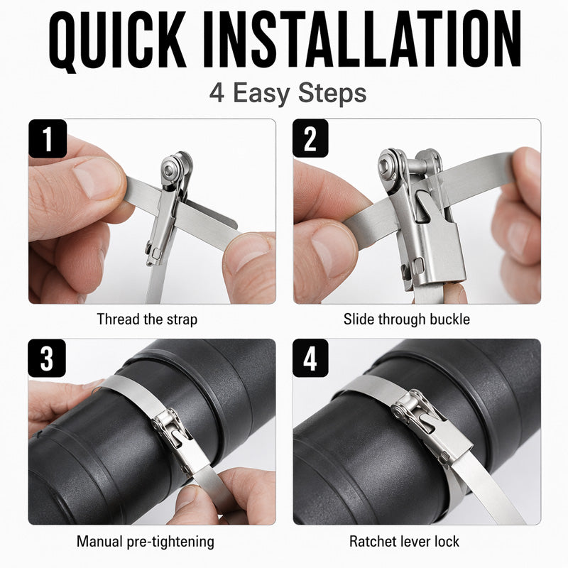 🔗 50% OFF NOW! 🛡️ Stainless Steel Cable Tie – 304 Steel, Ratchet Lock & Rust-Proof – Heavy Loads Indoors & Out 💪